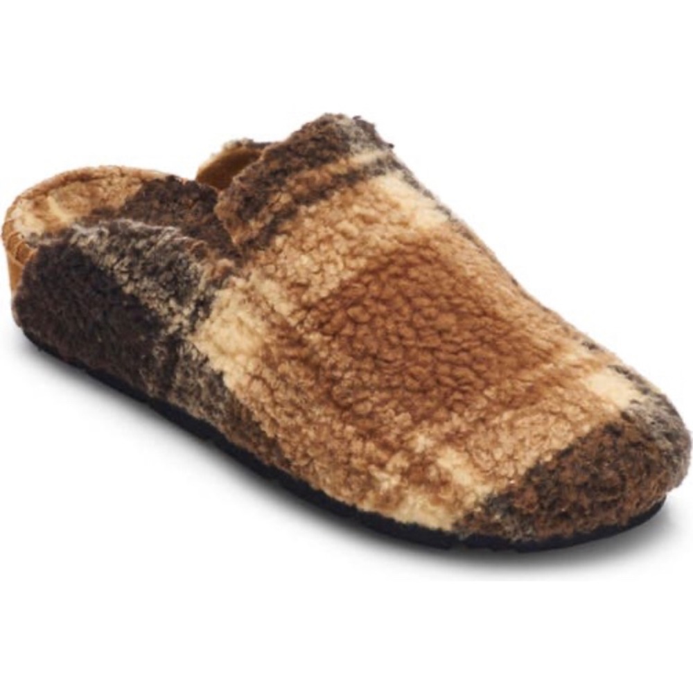 Free People Damon Faux Shearling Plaid Mule New In Box Size 11